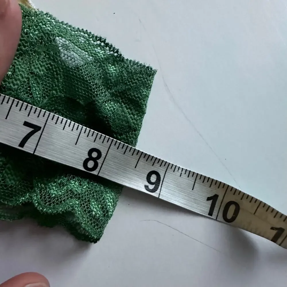 Persnickety Festive Lace Headband with Green and Yellow Floral Detail